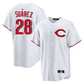 C.Reds #28 Eugenio Su¨¢rez Player White Home Game Hdoa Stitched Jerseys