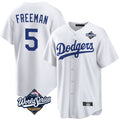 LA.Dodgers #5 Freddie Freeman Player White World Series Game Home Hdoa Stitched Jerseys