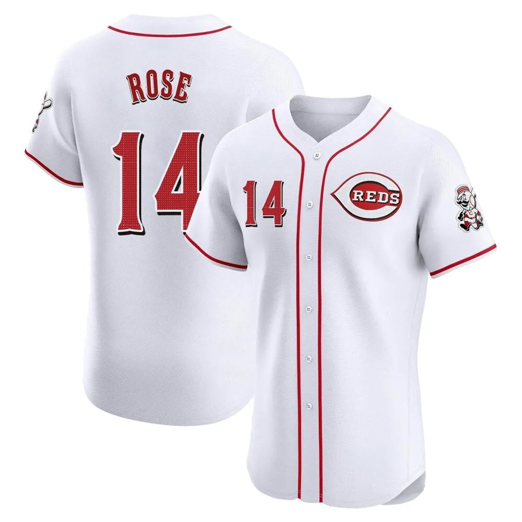 C.Reds #14 Pete Rose Player White Limited Elite Home Hdoa Stitched Jerseys