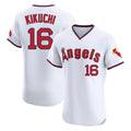 LA.Angels #16 Yusei Kikuchi Player White T-shirt Home Limited Elite Hdoa Stitched Jerseys