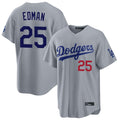 LA.Dodgers #25 Tommy Edman Player Gray Game Home Hdoa Stitched Jerseys