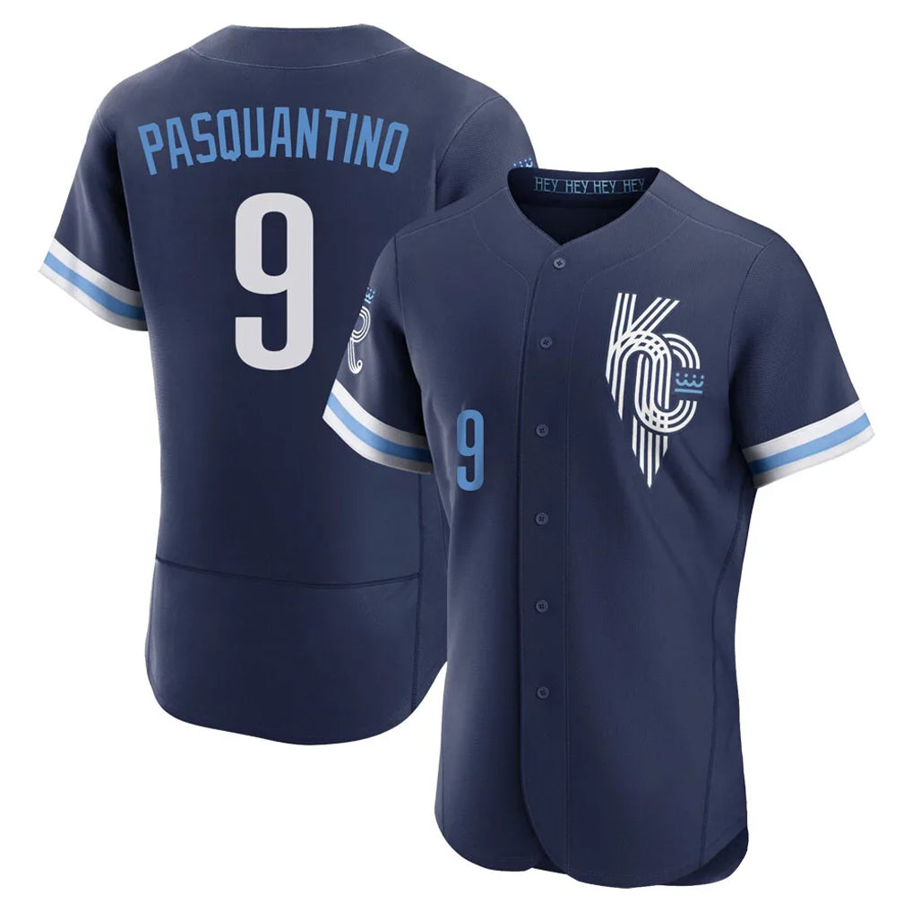 KC.Royals #9 Vinnie Pasquantino Player Navy City Connect Limited Elite Home Hdoa Stitched Jerseys