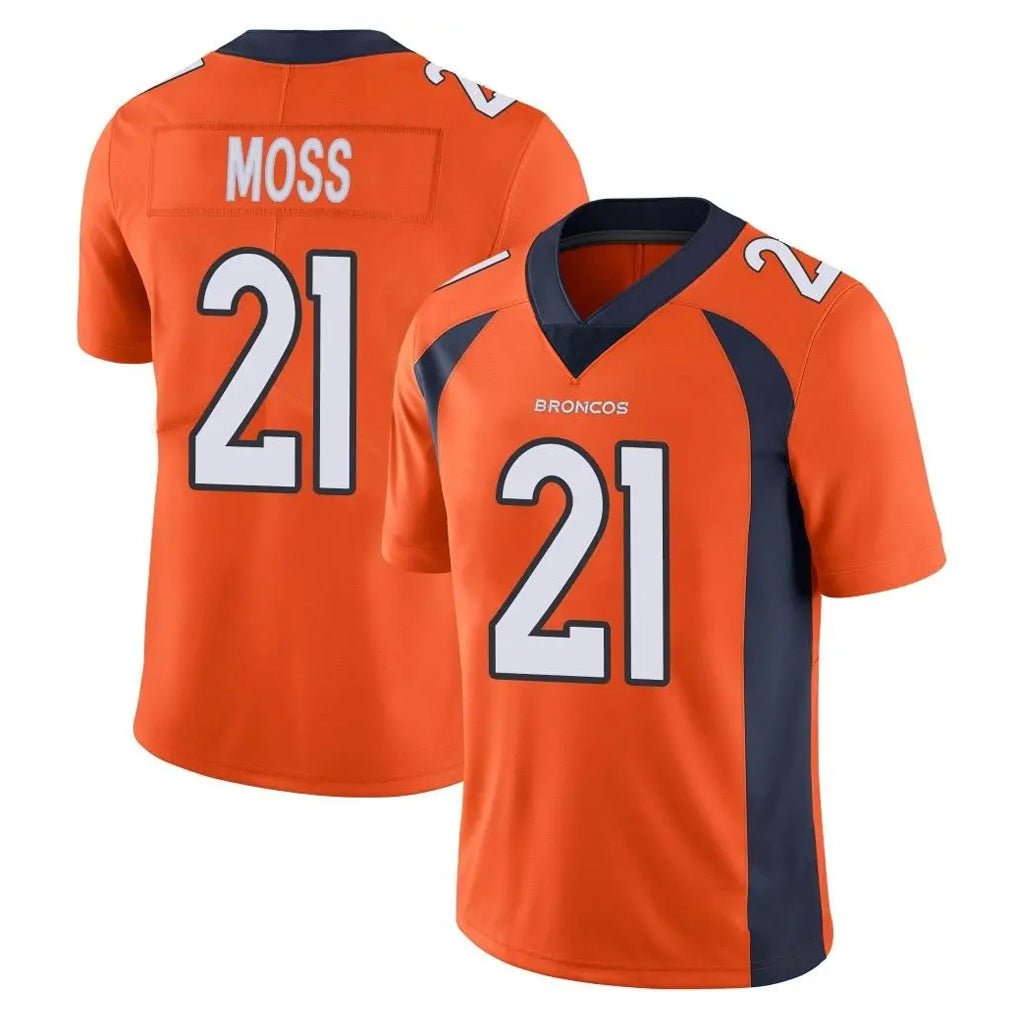 D.Broncos #21 Riley Moss Player Orange Color Vapor Untouchable Limited Game Hdoa Stitched Jerseys