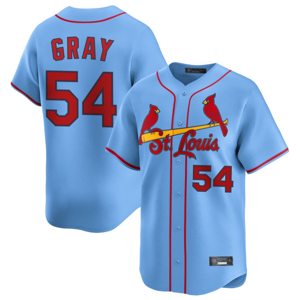 St. Louis Cardinals #54 Sonny Gray Player Light Blue Home Limited Hdoa Stitched Jerseys