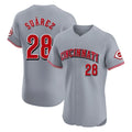 C.Reds #28 Eugenio Su¨¢rez Player Gray Limited Elite Home Hdoa Stitched Jerseys