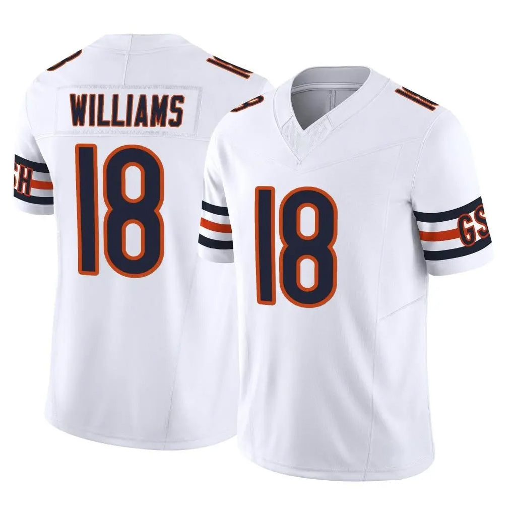 C.Bears #18 Caleb Williams Player White Vapor F.U.S.E. Limited Home Game Hdoa Stitched Jerseys