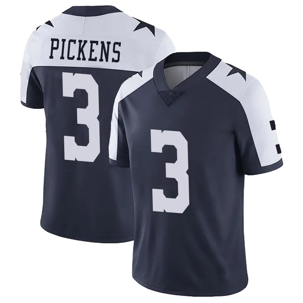 D.Cowboys #3 George Pickens Player Navy-White Limited Alternate Vapor Untouchable Home Game Hdoa Stitched Jerseys