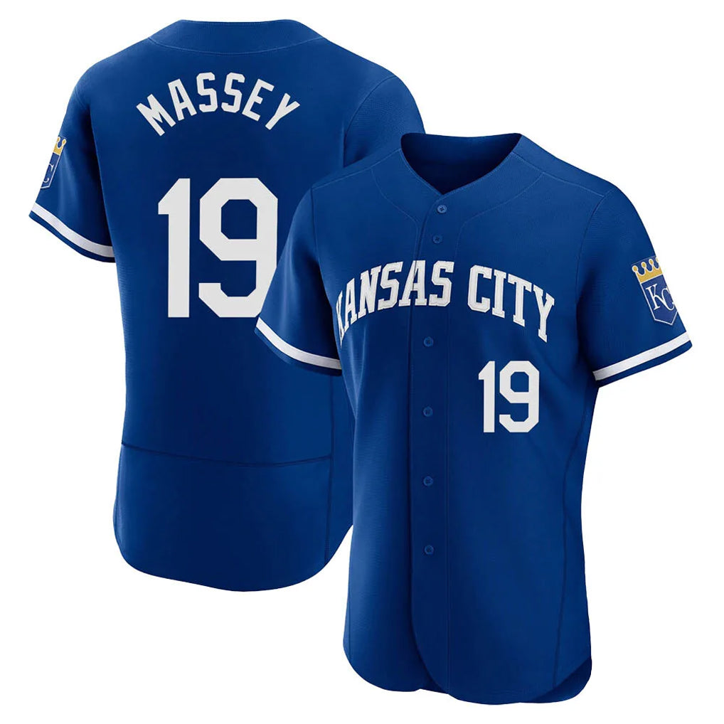 KC.Royals #19 Michael Massey Player Royal City Connect Limited Elite Home Game Hdoa Stitched Jerseys