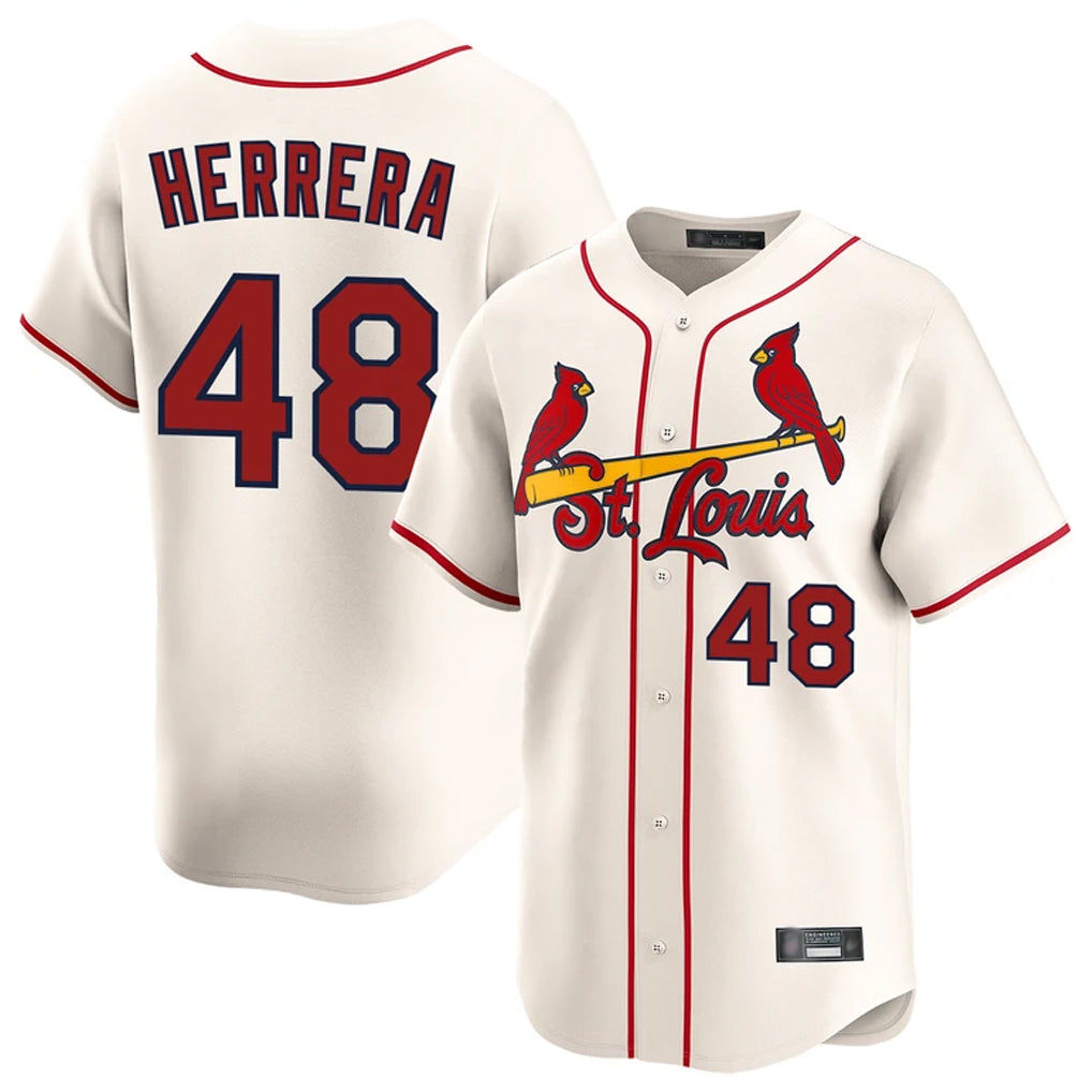 St. Louis Cardinals #48 Ivan Herrera Player Cream Home Limited Hdoa Stitched Jerseys