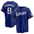 LA.Dodgers #8 Enrique Hern¨¢ndez Player Royal City Connect Home Game Hdoa Stitched Jerseys