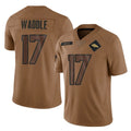 D.Broncos #17 Jaylen Waddle Player Brown Salute To Service Limited Hdoa Stitched Jerseys
