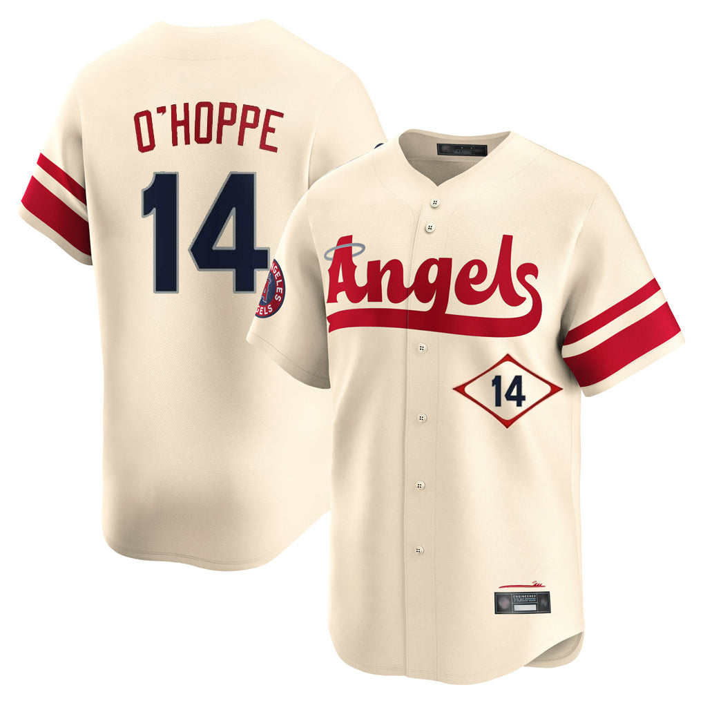 LA.Angels #14 Logan O'Hoppe Player Cream City Connect Limited Home Hdoa Stitched Jerseys