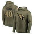 A.Cardinals #40 Pat Tillman Player Olive Salute to Service Limited Hoodie Hdoa Stitched Jerseys