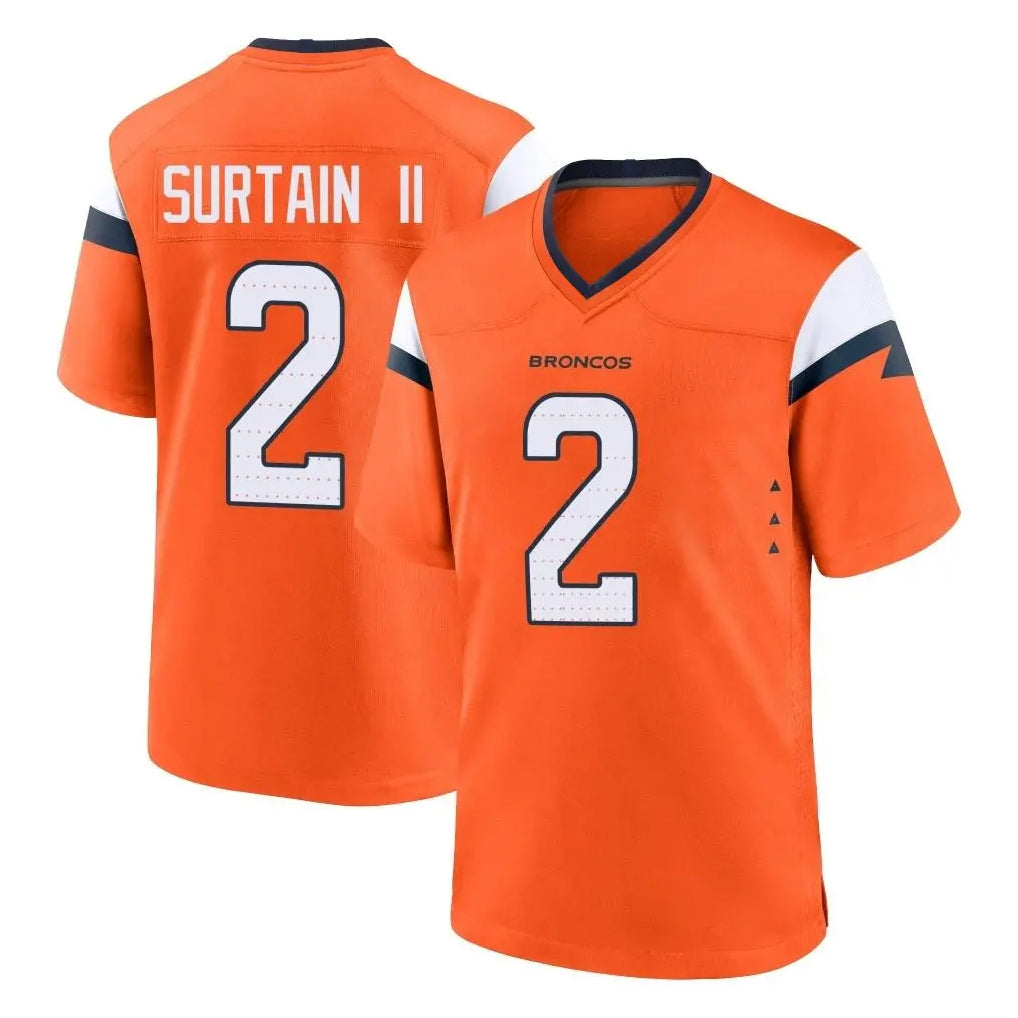 D.Broncos #2 Pat Surtain II Cooper Player Orange Home Game Hdoa Stitched Jerseys