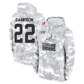 C.Browns #22 Dylan Sampson Player Arctic Camo Salute to Service Hoodies Limited Game Hdoa Stitched Jerseys
