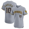 M.Brewers #10 Sal Frelick Player Gray Home Limited Elite Hdoa Stitched Jerseys