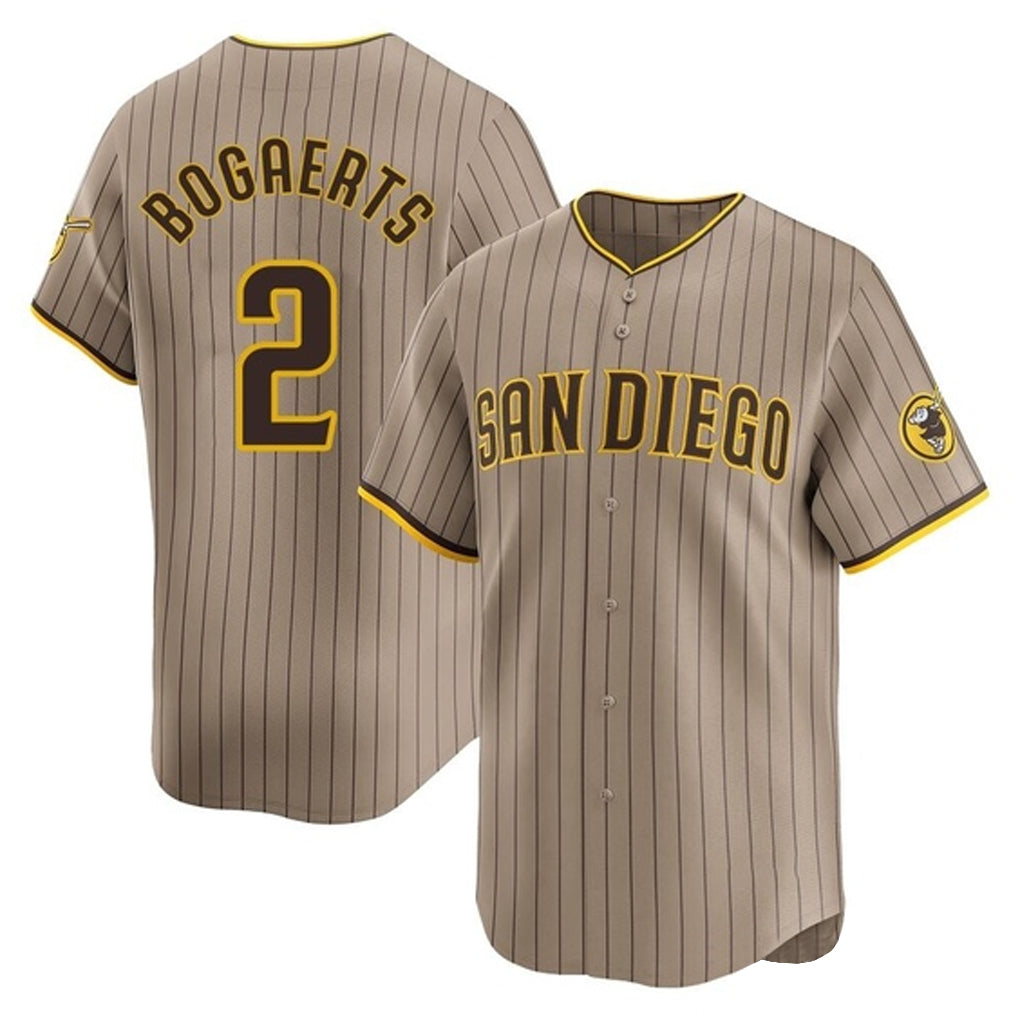 S.Diego Padres #2 Xander Bogaerts Player Khaki Home Limited Hdoa Stitched Jerseys