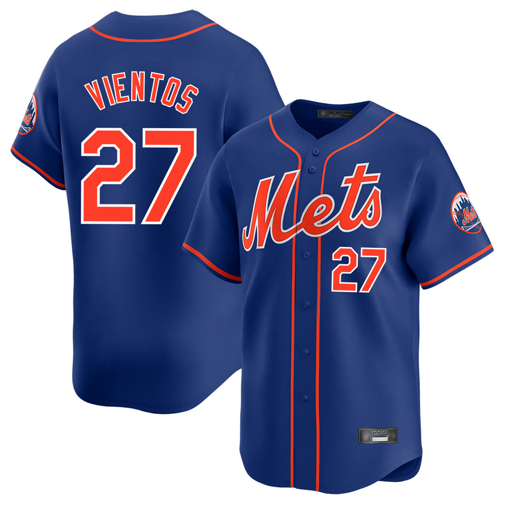 NY.Mets #27 Mark Vientos Player Royal Home Limited Hdoa Stitched Jerseys
