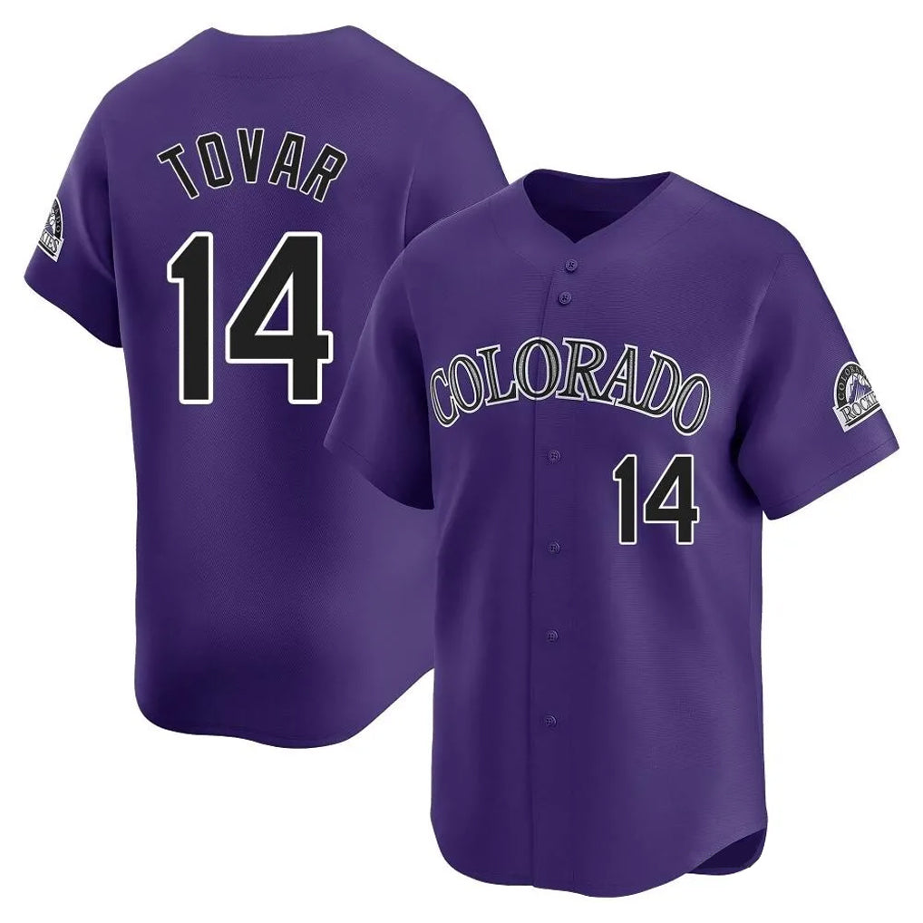 C.Rockies #14 Ezequiel Tovar Player Purple Limited Home Hdoa Stitched Jerseys