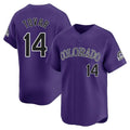 C.Rockies #14 Ezequiel Tovar Player Purple Limited Home Hdoa Stitched Jerseys