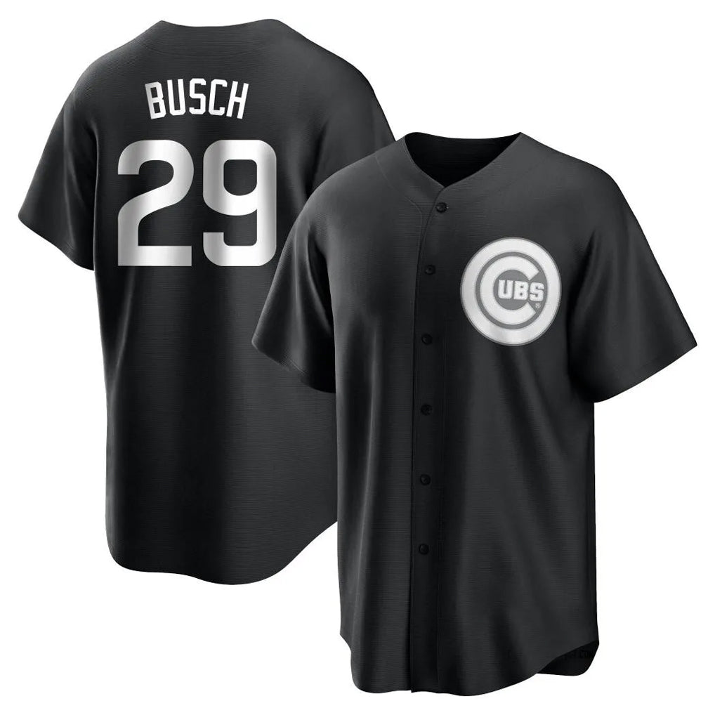 C.Cubs #29 Michael Busch Player Black Game Hdoa Stitched Jerseys