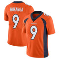 D.Broncos #9 Talanoa Hufanga Player Orange Color Vapor Untouchable Limited Game Hdoa Stitched Jerseys