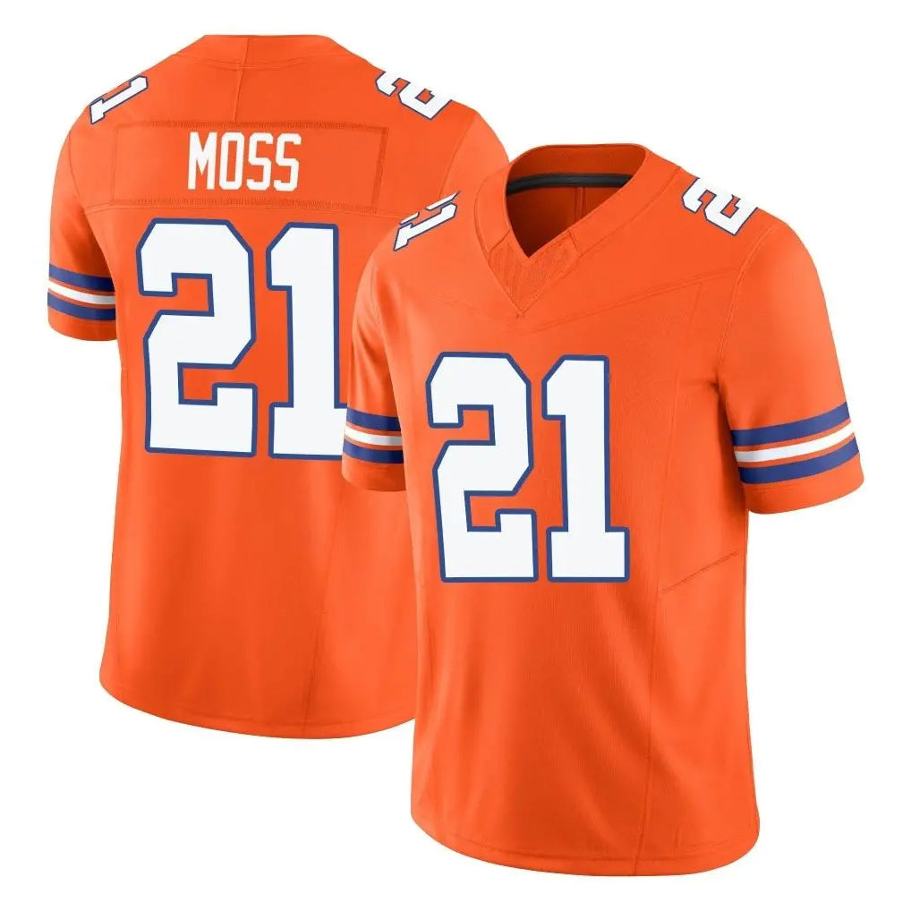 D.Broncos #21 Riley Moss Player Orange Limited Alternate Vapor F.U.S.E. Throwback Game Hdoa Stitched Jerseys
