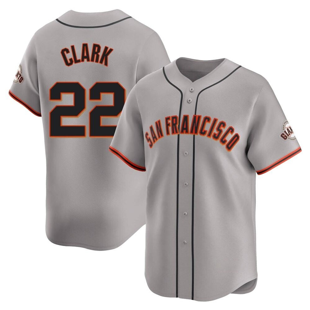 SF.Giants #22 Will Clark Player Gray Home Limited Hdoa Stitched Jerseys