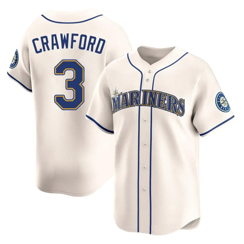 S.Mariners #3 J.P. Crawford Player Cream Home Limited Hdoa Stitched Jerseys