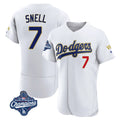 LA.Dodgers #7 Blake Snell Player Gold White 2026 Collection Stadium Limited Elite World Series Meet Hdoa Stitched Jerseys