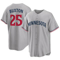 M.Twins #25 Byron Buxton Player Gray Game Limited Home Hdoa Stitched Jerseys