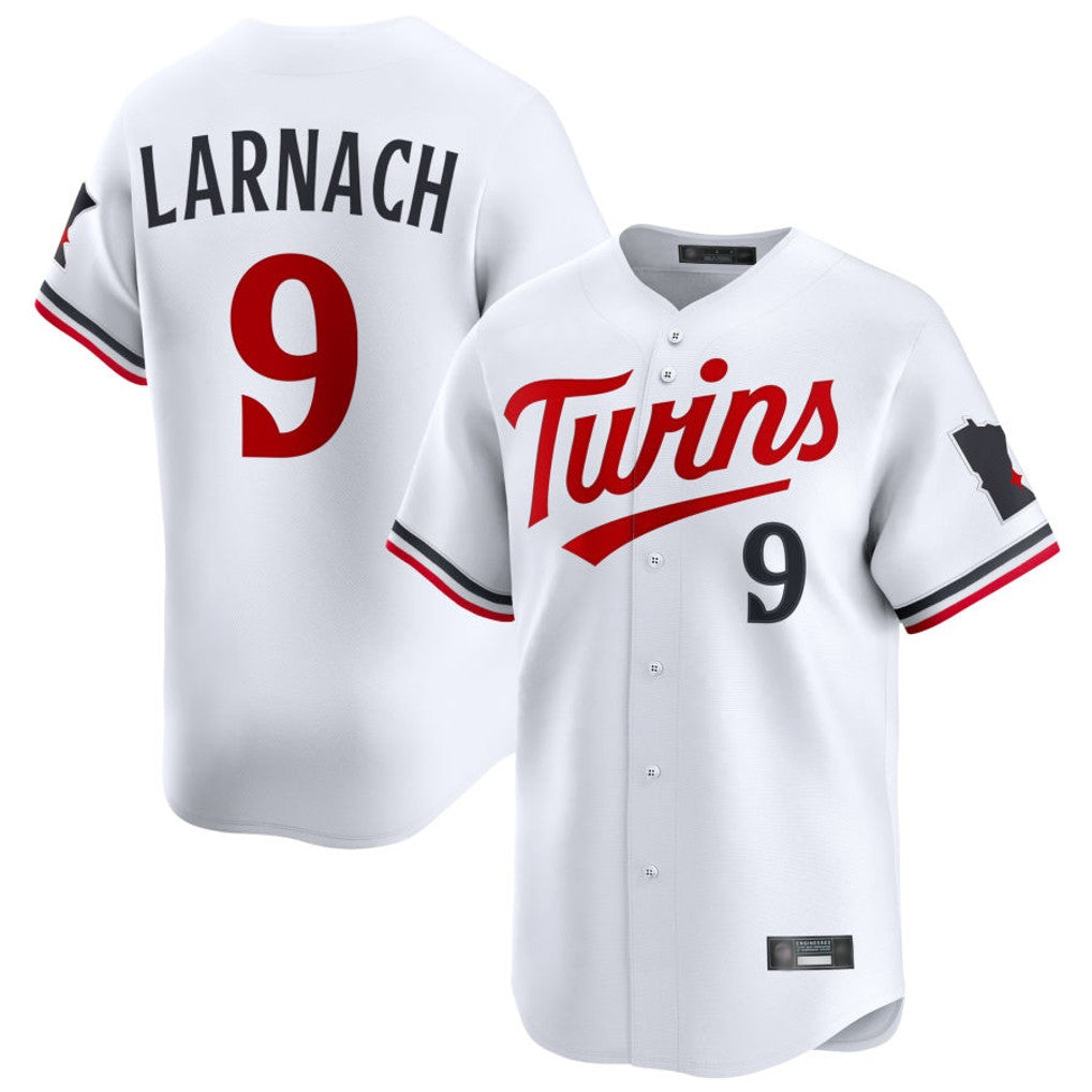 M.Twins #9 Trevor Larnach Player White Home Limited Hdoa Stitched Jerseys