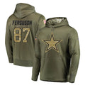 D.Cowboys #87 Jake Ferguson Player Olive Salute to Service Pullover Hoodies Home Game Hdoa Stitched Jerseys
