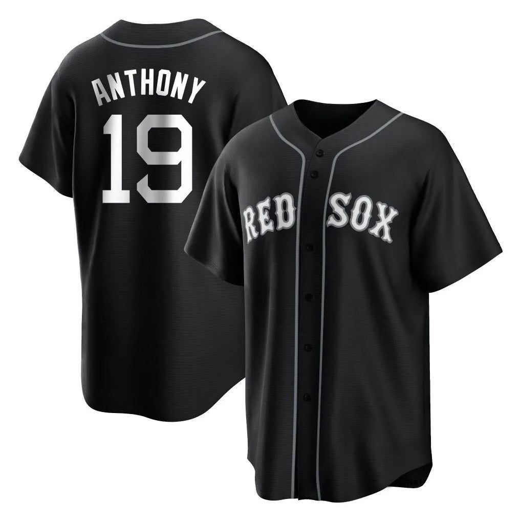 B.Red Sox #19 Roman Anthony Player Black Home Game Hdoa Stitched Jerseys