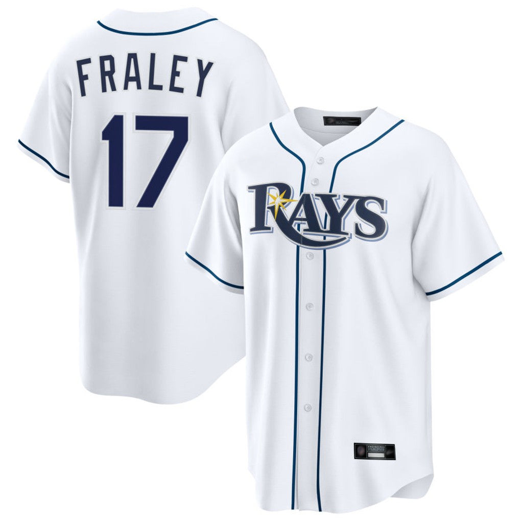 T.Bay Rays #17 Jake Fraley Player White Home Game Hdoa Stitched Jerseys