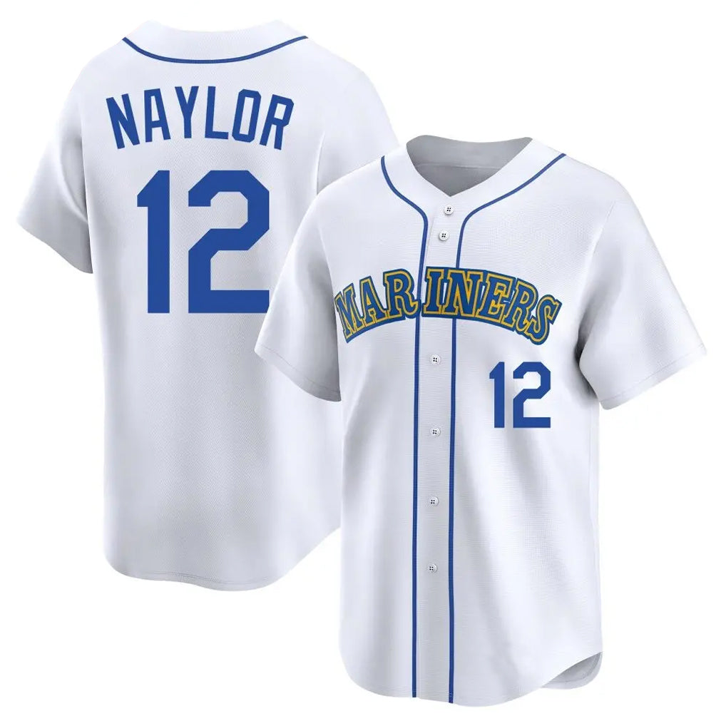 S.Mariners #12 Josh Naylor Player White Pitch Fashion Game Hdoa Stitched Jerseys