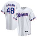 T.Rangers #48 Jacob deGrom Player White Home Limited Game Hdoa Stitched Jerseys