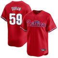 P.Phillies #59 Jhoan Duran Player Red Home Limited Hdoa Stitched Jerseys