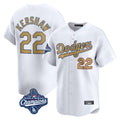 LA.Dodgers #22 Clayton Kershaw Player Gold World Series Meet Collection Limited Home Hdoa Stitched Jerseys