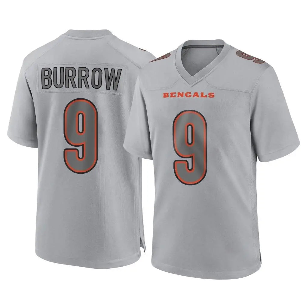 C.Bengals #9 Joe Burrow Player Gray Atmosphere Fashion Game Hdoa Stitched Jerseys
