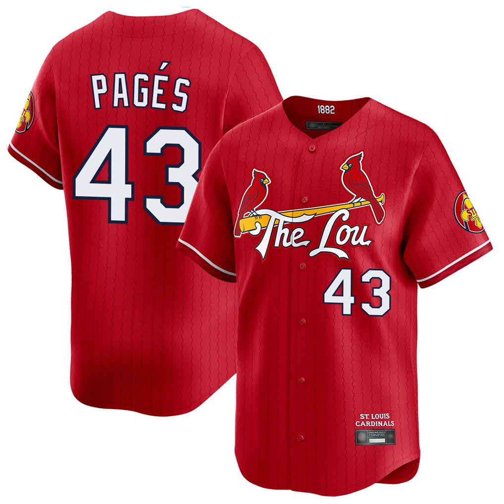 St. Louis Cardinals #43 Pedro Pages Player Red City Connect Limited Hdoa Stitched Jerseys