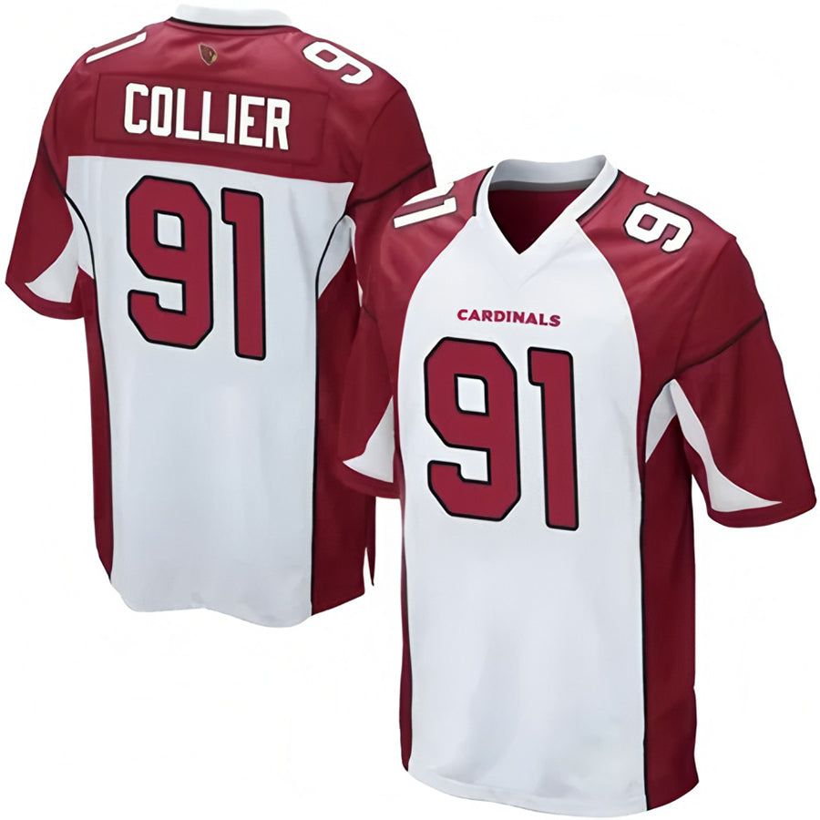 A.Cardinals #91 L.J. Collier Player White Game Hdoa Stitched Jerseys