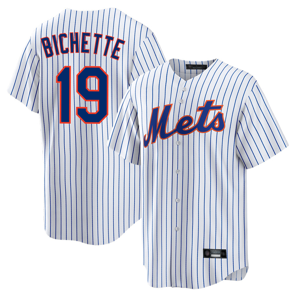 NY.Mets #19 Bo Bichette Player White Home Replica Hdoa Stitched Jerseys