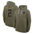 C.Panthers #2 Michael Jackson Player Olive Salute to Service Hoodies Game Hdoa Stitched Jerseys