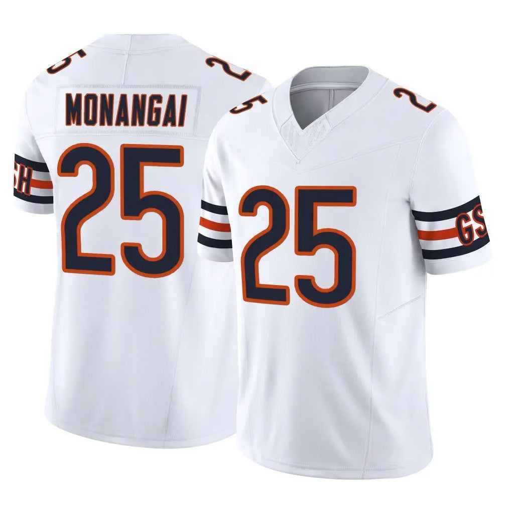 C.Bears #25 Kyle Monangai Player White Vapor F.U.S.E. Limited Home Game Hdoa Stitched Jerseys