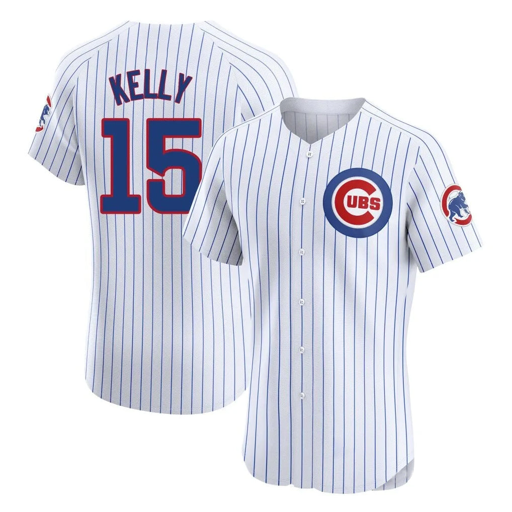 C.Cubs #15 Carson Kelly Player White Limited Elite Home Game Hdoa Stitched Jerseys
