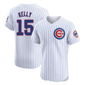 C.Cubs #15 Carson Kelly Player White Limited Elite Home Game Hdoa Stitched Jerseys