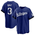 LA.Dodgers #3 Edwin D¨ªaz Player Royal City Connect Home Game Hdoa Stitched Jerseys