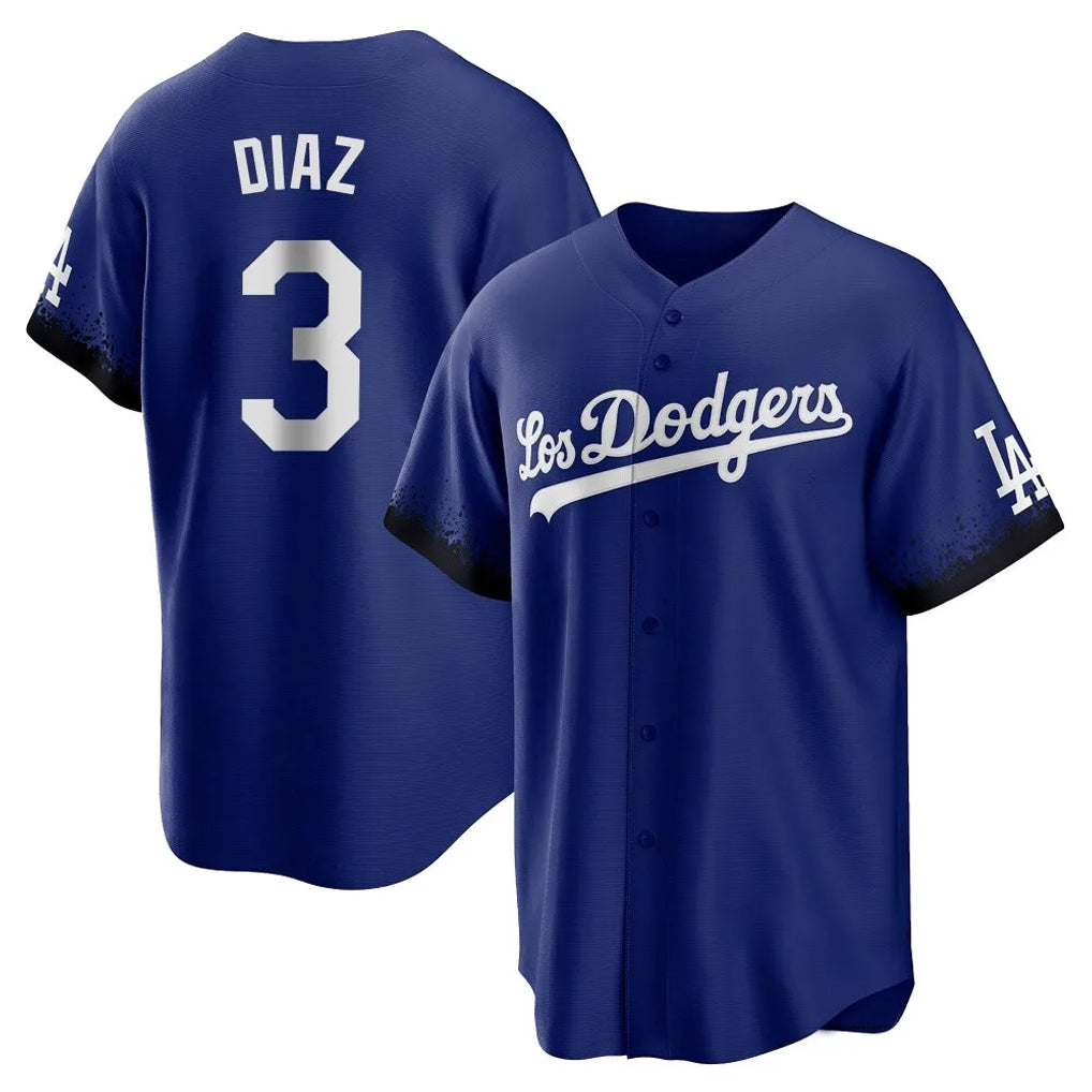 LA.Dodgers #3 Edwin D¨ªaz Player Royal City Connect Home Game Hdoa Stitched Jerseys