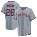 NY.Mets #26 Nolan McLean Player Gray Road Home Game Hdoa Stitched Jerseys